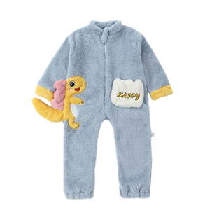 儿童睡袋秋冬款连体睡衣中大童宝宝分腿珊瑚绒睡袍睡裙加厚春秋款