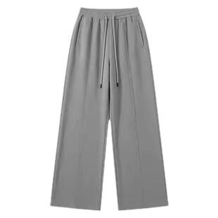 加绒弯刀裤女2026新款冬季小个子白色糯米裤加厚直筒阔腿裤保暖