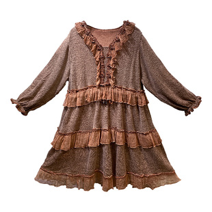 毛织连衣裙女秋冬新款时尚百搭高级感轻奢气质减龄收腰打底中长款