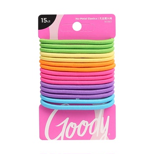 Goody歌妮发圈糖果色不伤发橡皮筋发绳经典头绳基础扎发饰头饰