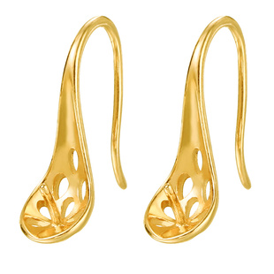 925纯银高跟鞋耳环空托女轻奢高级感设计耳饰贝珠珍珠耳钉diy配件