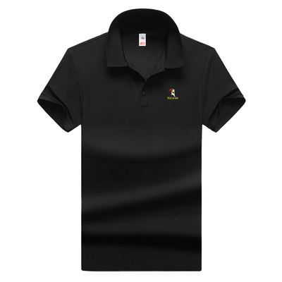 啄木鸟夏季纯棉短袖t恤男士纯色打底衫潮流半袖体恤翻领宽松上衣