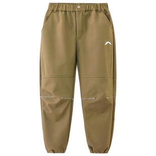 三防雪中飞儿童户外加绒加厚裤子秋冬季2025新款男童冲锋女童长裤