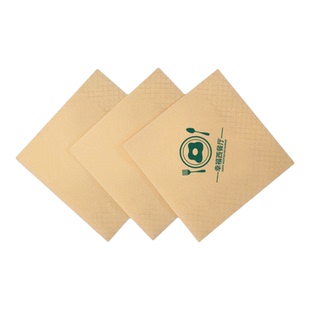 本色竹浆纸巾定制logo餐巾纸商用方巾纸酒吧咖啡饭店订做广告散装