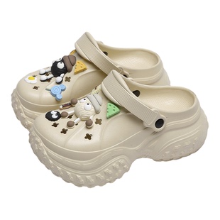 夏季新款洞洞鞋女外穿防滑软底包头凉拖百搭居家洗澡沙滩两用拖鞋