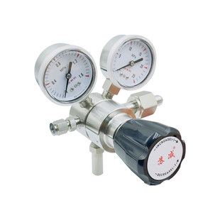 不锈钢减压阀带安全阀316L钢瓶气体调压器氧气氮气标气上海压力表
