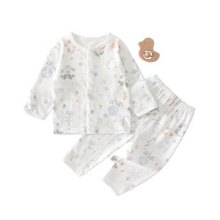 宝宝夏装婴儿衣服夏季薄款分体空调服睡衣纯棉a类女孩夏天套装男8