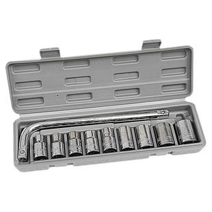 电动车维修工具箱汽车轮胎扳手工具套筒家用车用套筒扳手10件套27