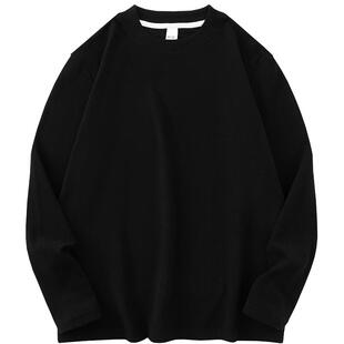 长袖t恤男内搭德绒打底衫双面绒圆领上衣服加绒加厚保暖纯色秋衣