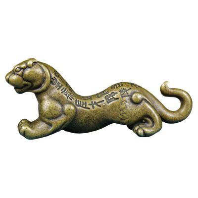 办公室虎符黄铜摆件实心