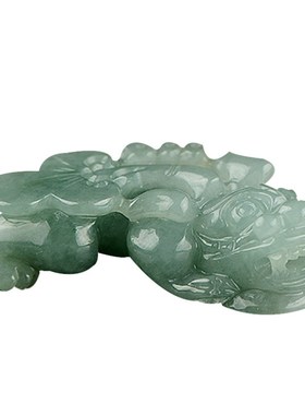 心玉行新款上市天然翡翠貔貅玉佩情侣吊坠男女霸王如意挂件大证书