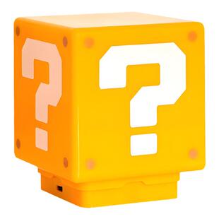 马里奥夜灯问号超级玛丽发声卡通小夜灯方块砖床头装饰桌面氛围灯