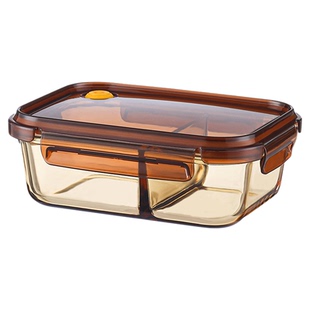 饭盒微波炉加热玻璃专用上班族带饭密封保鲜盒水果便当盒分格餐盒