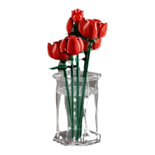 KGBOX乐高花束花瓶收纳10280玫瑰花10328亚克力展示盒防尘罩