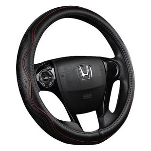 汽车真皮方向盘套四季通用型方向套牛皮防滑耐磨把套圆形D型新款