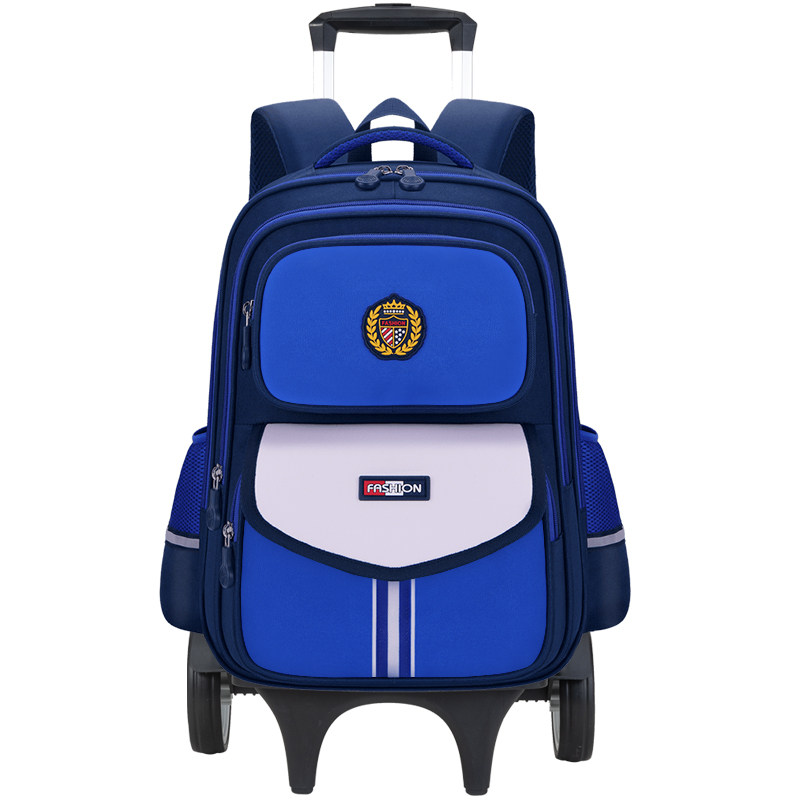 小学生拉杆书包定制LOGO护脊减负