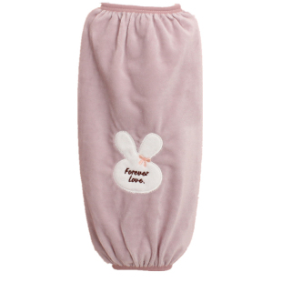 卡通袖套女简约长款可爱毛绒办公室套袖秋冬护袖防污防脏工作袖头