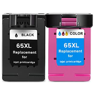 墨道原装 适用惠普65xl墨盒HPDeskjet2655 2640 3720 2652 3722 3723 3752墨水喷墨打印机可加墨2623 黑彩色