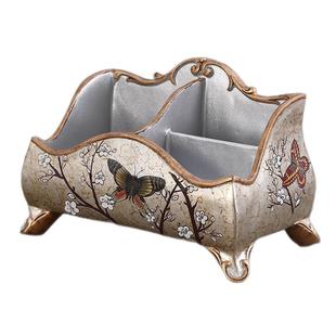 欧式客厅收纳盒轻奢茶几手机电视遥控器收纳创意办公室桌面杂物盒