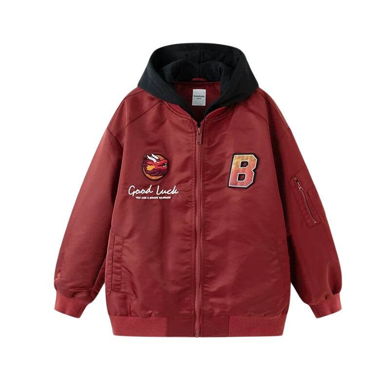 巴拉巴拉男童棉服假两件拜年服厚