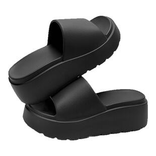 厚底拖鞋女夏2026新款超火绝美潮流增高跟沙滩松糕软底外穿凉拖鞋