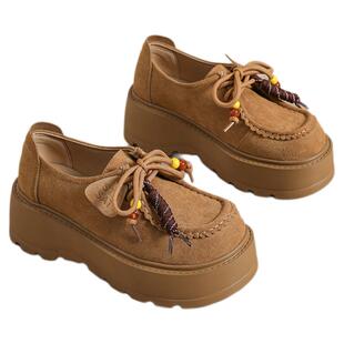 星期六厚底全包勃肯鞋女2025新款秋季复古休闲软底博肯豆豆单鞋子