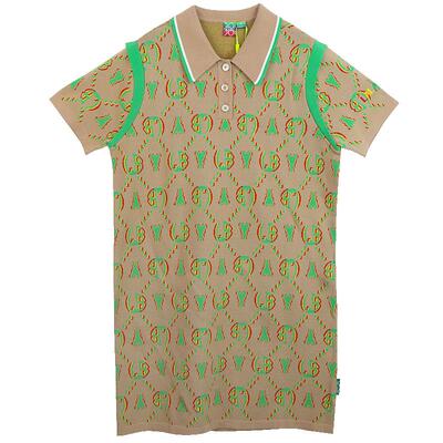 LALABOBO撞色字母POLO短袖连衣裙