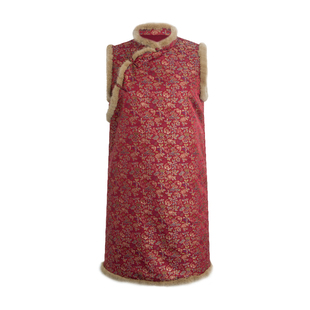 【天降福瑞】美丽客栈秋冬加厚原创高端大码女装设计感连衣裙马甲