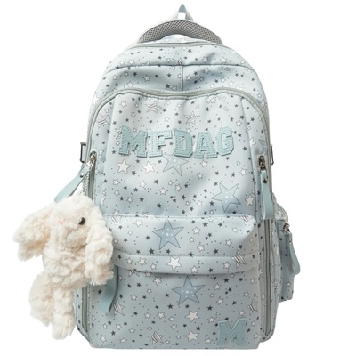 猫摩登雅书包男生高中生双肩包女