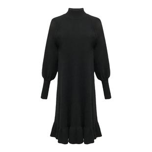 大码内搭毛衣连衣裙胖mm秋冬宽松减龄打底针织衫显瘦配大衣中长款