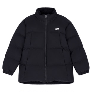【90%绒子含量】nb官方童装 冬季新品两面穿潮酷立领短款羽绒服