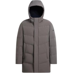 【小码鹅绒】波司登奥莱冬经典男商务中长款连帽高品质羽绒服保暖
