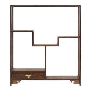 实木简约收纳落地桌面博古架多宝阁古董架客厅玄关柜茶叶柜置物架