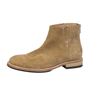 英伦风切尔西靴男真皮复古短靴反绒皮马丁靴磨砂皮鞋高帮男靴拉链