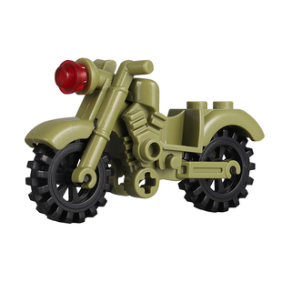 小人军事摩托车人仔越野车小型可载人积木场景特种兵基地拼装玩具