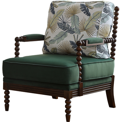 萨洛美复古全实木美式单人沙发椅