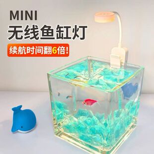 2025新款鱼缸灯免插电小型专用照明迷你无线充电款高清观赏不插电