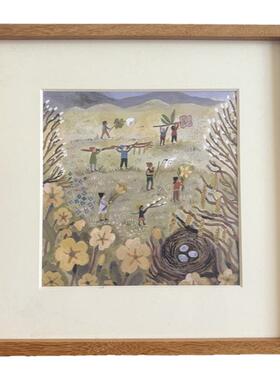 新品可爱卡通装饰画卧室温馨挂画壁画简约北欧餐有框画厅书房壁画