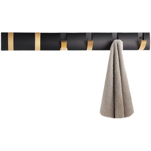 隐藏式挂衣钩高级玄关衣服架入户门后壁挂折叠一排免打孔衣帽挂钩