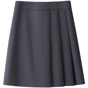 黑色百褶裙女短款2025年夏季新款A字半身裙简约高端显瘦西装短裙