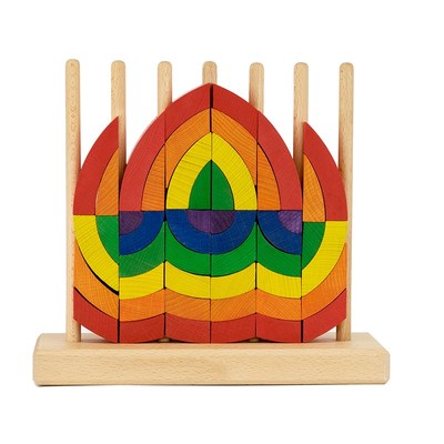 德国Dusyma儿童彩虹积木玩具益智