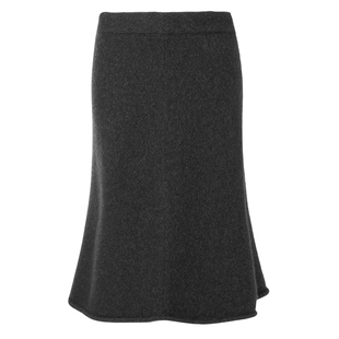 IIIVIVINIKO“羊绒绵羊毛混纺”A摆夹花过膝半身裙女M343837649D
