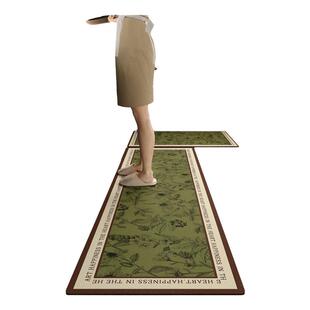 厨房地垫防滑防油可擦免洗专用脚垫防水耐脏家用皮革pvc地毯整铺