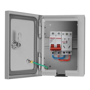 新能源电动车充电户外防水插座配电箱明装室外空开盒防雨漏保开关