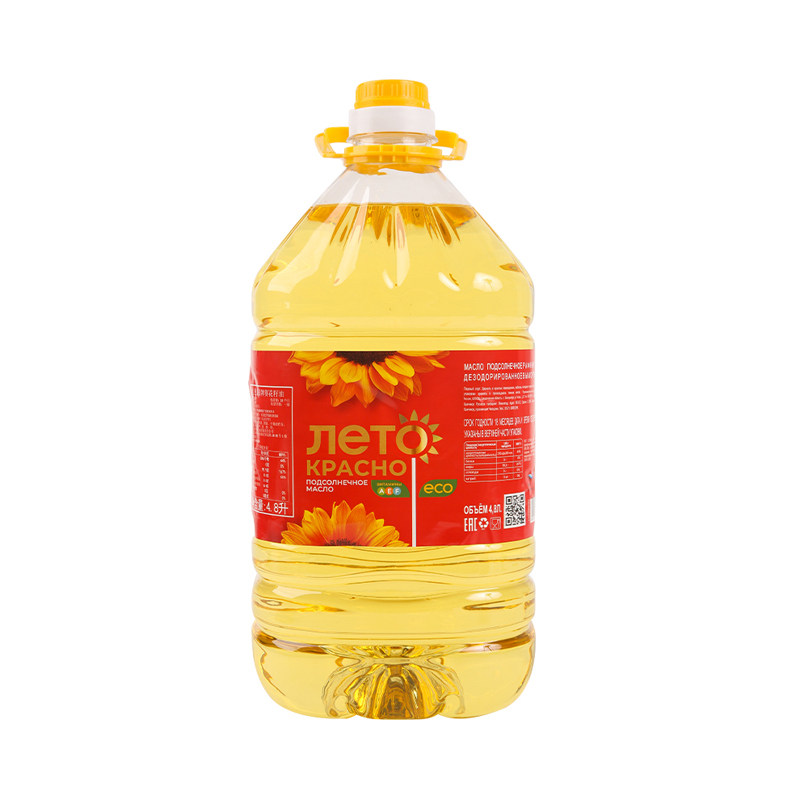 俄罗斯进口红色夏日葵花籽油5L