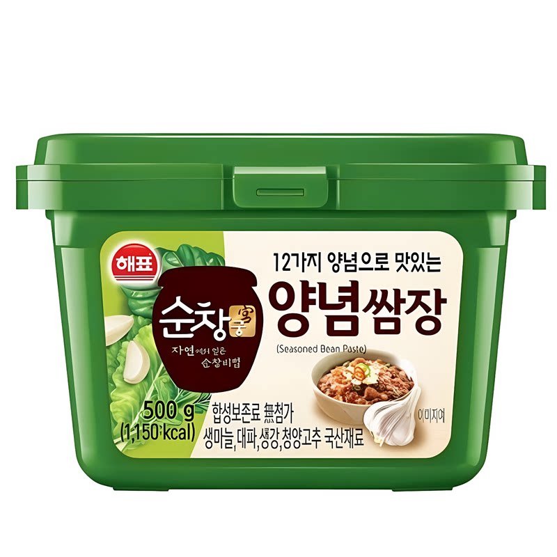 三祖韩式味噌豆瓣酱包饭酱500g拌饭拌面包生菜烧肉纯素调味豆瓣酱