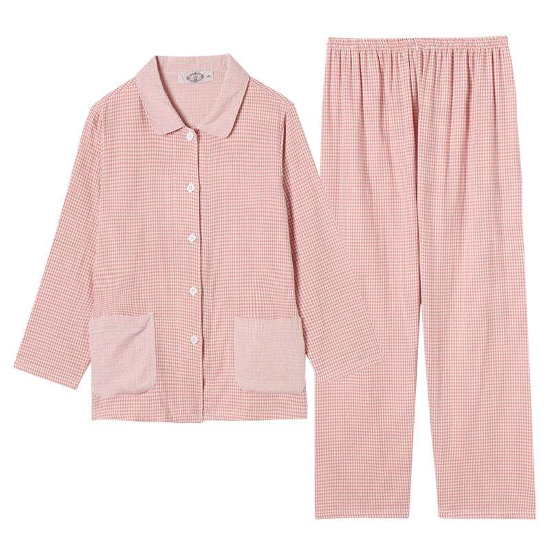 【特价清仓福利】美标春秋纯棉睡衣女男士休闲全棉质家居服套装夏