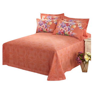 欧式圆角纯棉活性加厚单件床单条被单双人磨毛全棉单件床单上用品