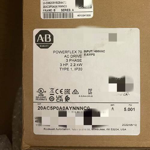 议价AB 罗克韦尔 PF70系列变频器  20AC5P0A0AYNNNC0 全新原装