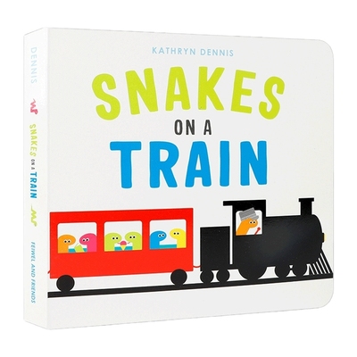 英文原版绘本 Snakes On A Train 纸板书 形状概念 英语启蒙绘本 英文版 进口英语原版书籍儿童外文书